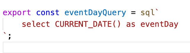 Example typescript code